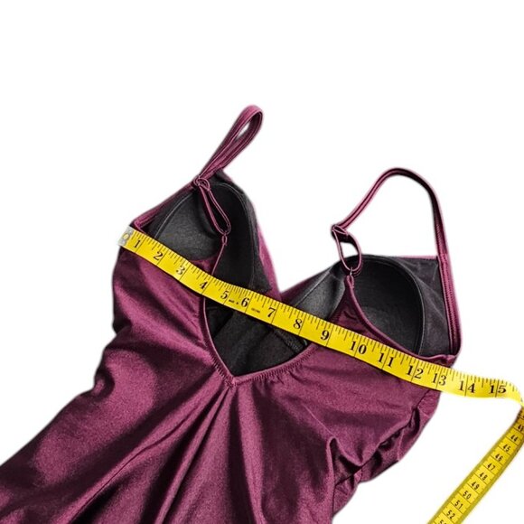 Profile by Gottex One Piece Wrap Swimsuit, Flattering,Wireless, Purple, Size 8 - Picture 5 of 7